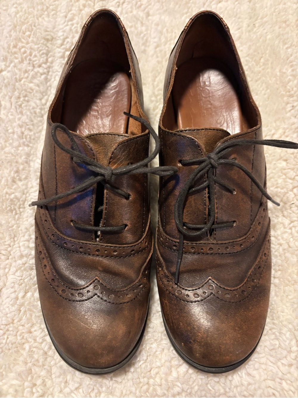 Born Brown Wingtip Derby Oxfords
